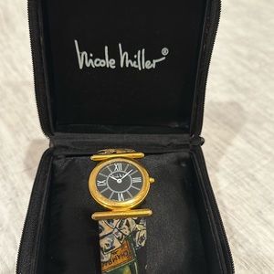 Nicole Miller Vintage Silk Champagne on Ice Watch